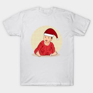 Cute baby wearing Santa claus clothes T-Shirt